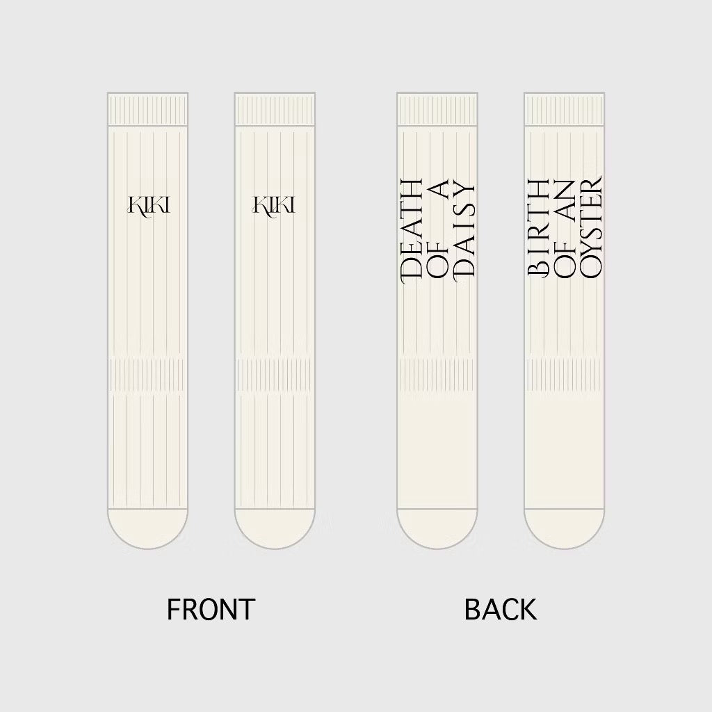 Cream-colored socks KIKI - DEATH OF A DAISY & BIRTH OF AN OYSTER (2025)