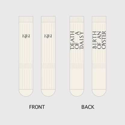 Cream-colored socks KIKI - DEATH OF A DAISY & BIRTH OF AN OYSTER (2025)