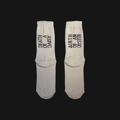 Cream-colored socks KIKI - DEATH OF A DAISY & BIRTH OF AN OYSTER (2025)