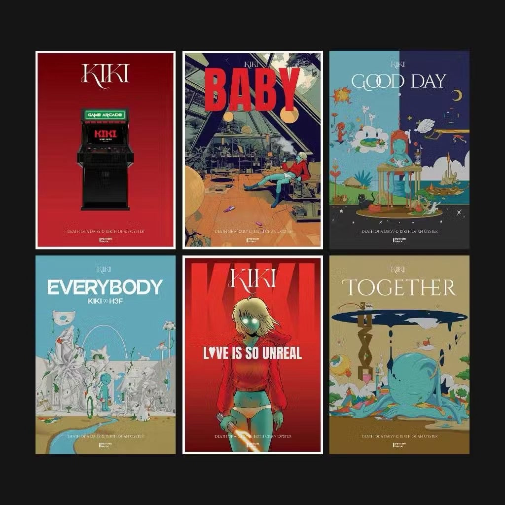 KIKI Posters Set - Album DEATH OF A DAISY & BIRTH OF AN OYSTER (SET#1)
