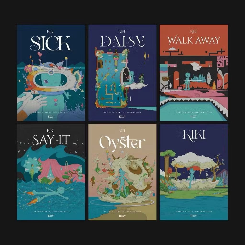 KIKI Posters Set - Album DEATH OF A DAISY & BIRTH OF AN OYSTER (SET#2)