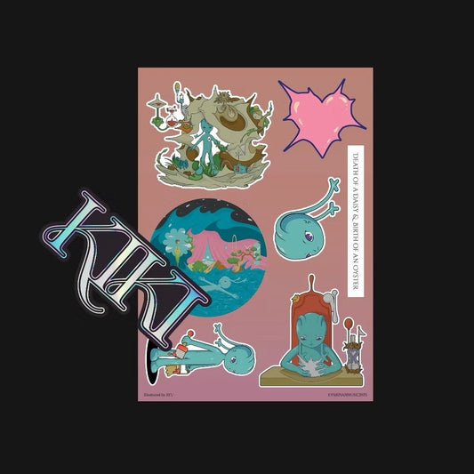KIKI Sticker Set - DEATH OF A DAISY & BIRTH OF AN OYSTER (2 pcs)