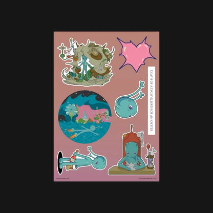 KIKI Sticker Set - DEATH OF A DAISY & BIRTH OF AN OYSTER (2 pcs)